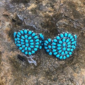 Vintage faux turquoise cluster bracelets